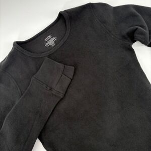 ClimateRight by Cuddl Duds Black Stretch Fleece Long Sleeve Thermal‎ Top XS